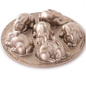 New! NordicWare Spring & Summer Baby Bunny Cakelet Pan: 4.5 Cup Mini Cakes Pan